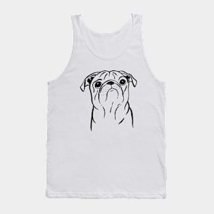 Pug (Beige and Black) Tank Top